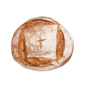 Pain de campagne grand épeautre aux graines de lin et au levain.