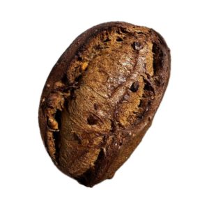 Pain udu mois en forme de grain de café au marc de café et moka 100% levain